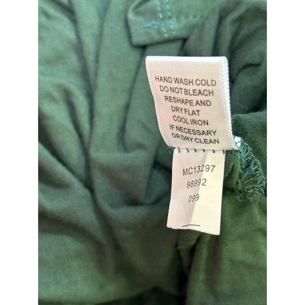 Cable and Gauge Knit Sweater Womens Size M Green Scoop Neck 3/4 Sleeve NEW - Picture 6 of 8